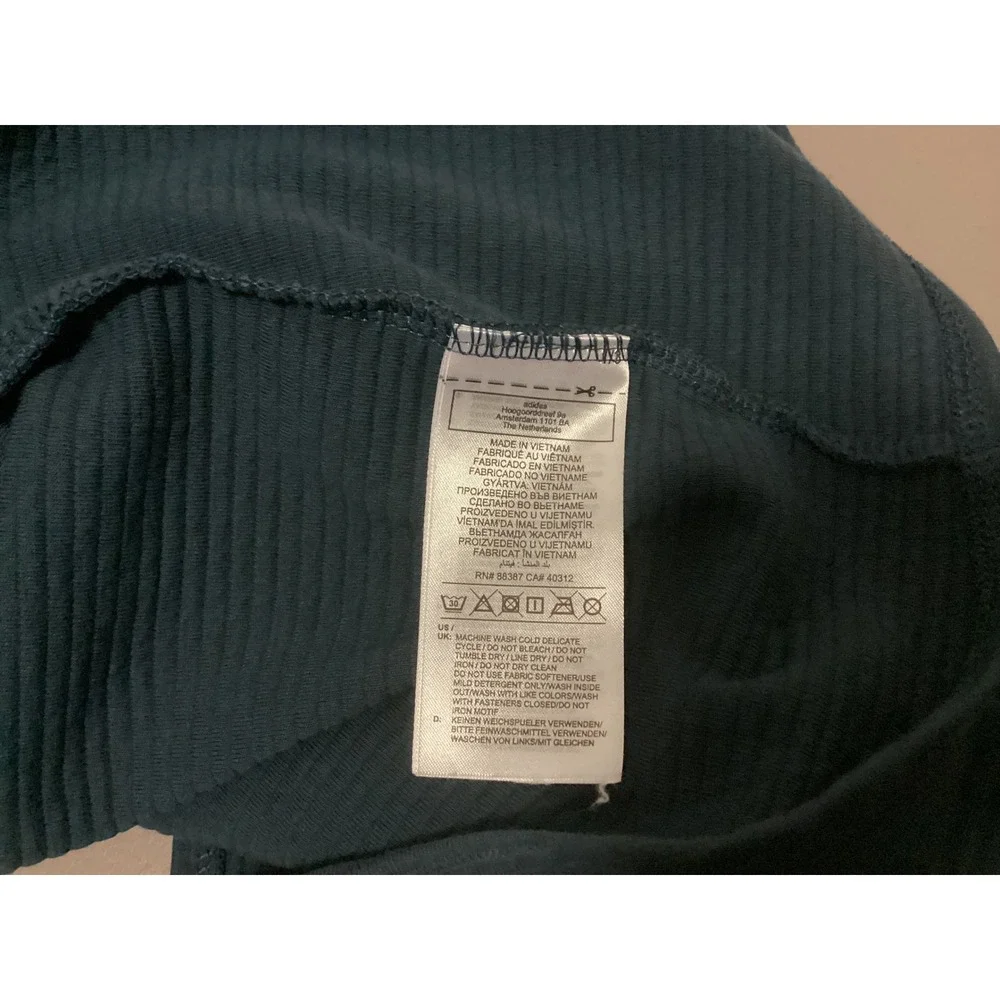 Adidas COLD.RDY Snap‎ Front Jacket Mens Large Teal Blue Ribbed HG3238